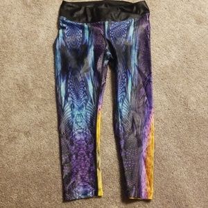 NWOT koral snakeskin multicolor leggings